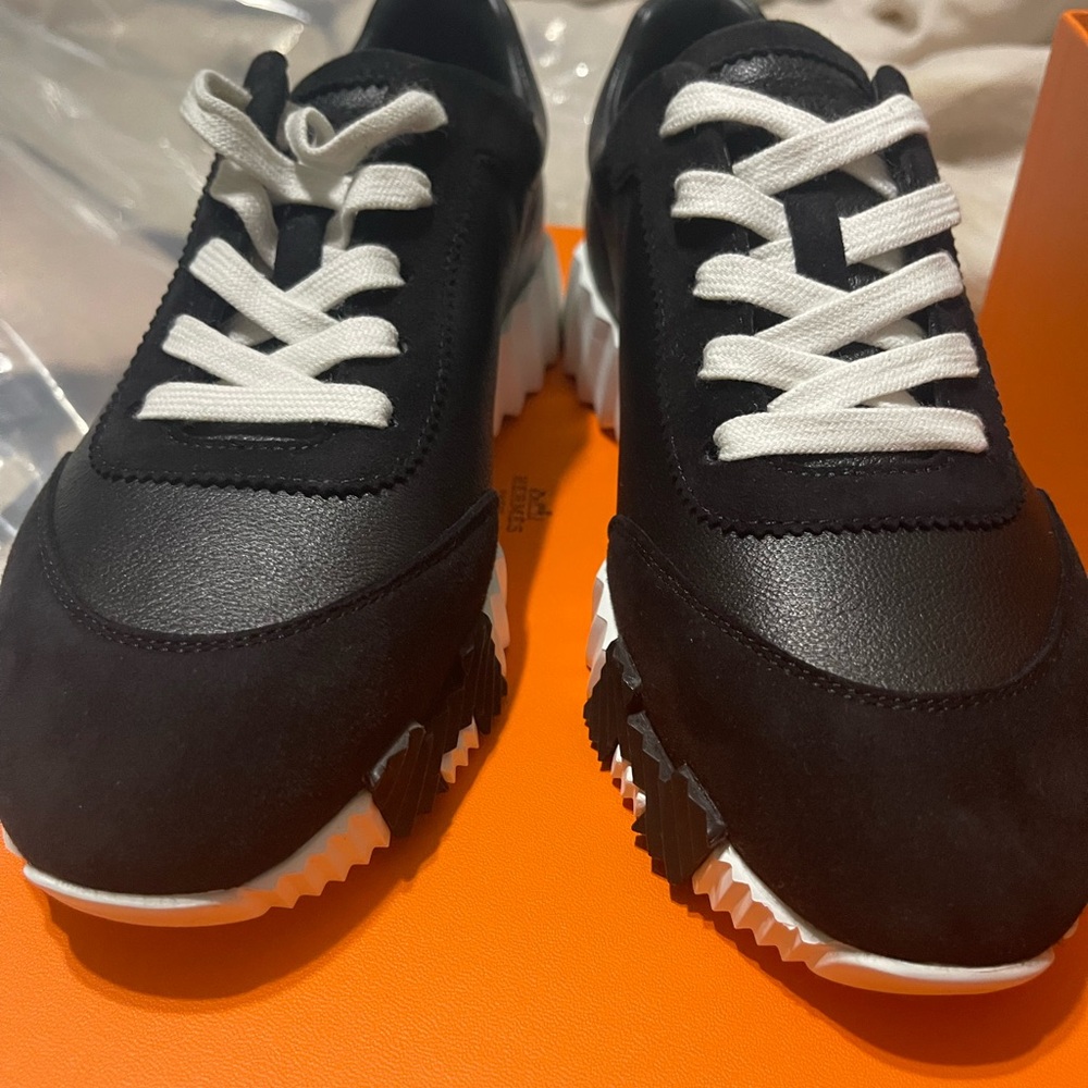 Black and White Sneakers ..brand new authentic women Hermes sneakers..